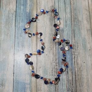 Shell and glass Beaded Necklace.